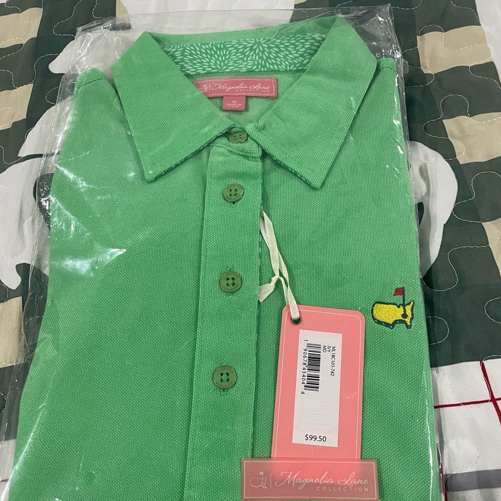 2023 Masters Magnolia Lane Women’s Polo Medium color: Ivy Sealed NWT